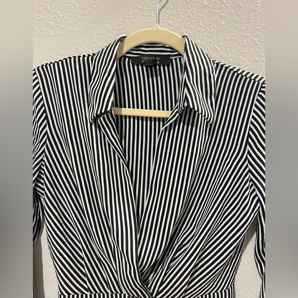 Forever 21 Black and White Stripped Dress - Picture 10 of 12